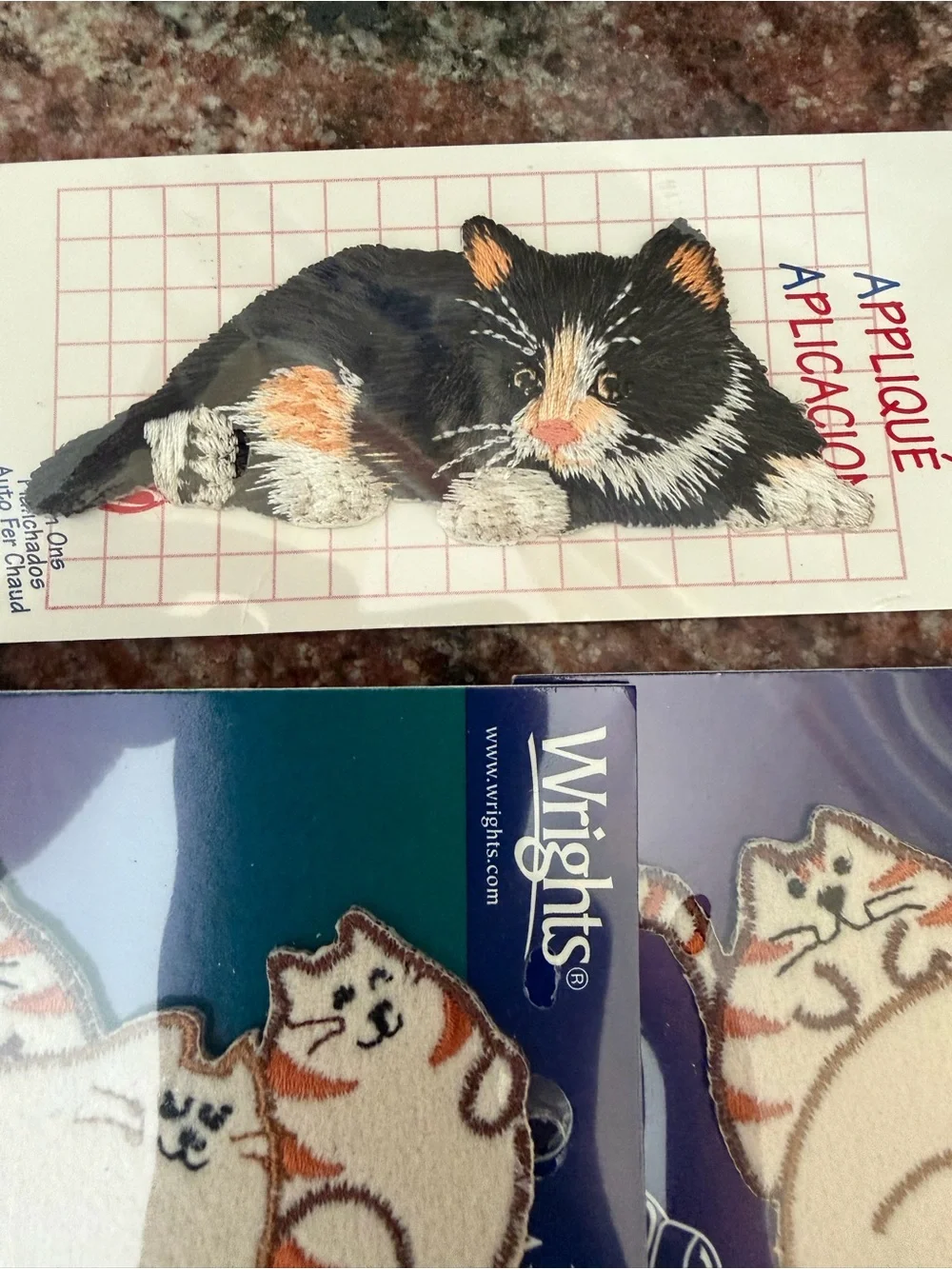 Cat Iron-On Appliqué Pack - Orange, Black, Cream
